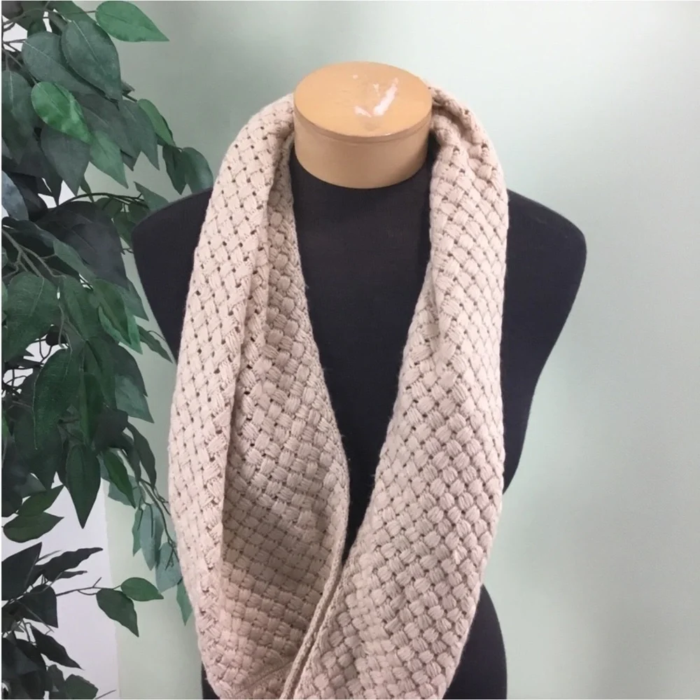 Deb basket weave style tan infinity scarf Woman’s One Size Fits Most
